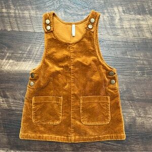 Rylee + cru Rylee and cru corduroy tan brown shift jumper dress 4-5Y